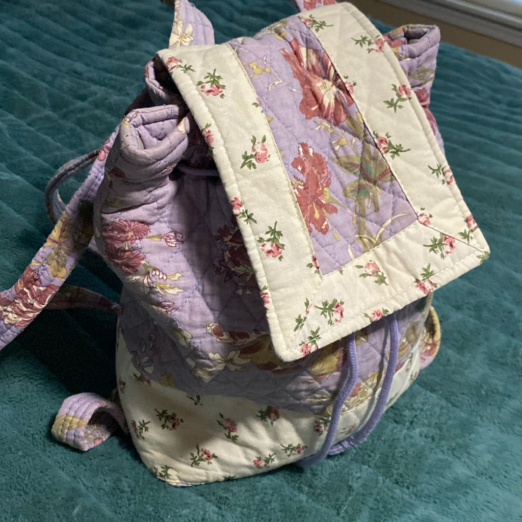 Quilted Backpack/String Bag